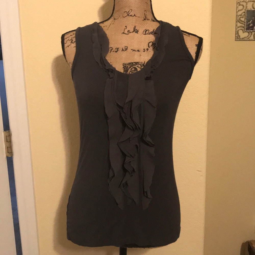 Ann Taylor Bust Flattering Soft Tank w/ Ruffles
